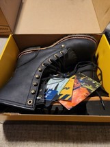 AdTec Men&#39;s 11&quot; Fireman Logger Boots Oil &amp; Heat Resistant Leather 1964 S... - £123.52 GBP