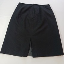 Kasper Women's Black Rear Zip & Slit Wool Blend Pull-On Skirt Size 12 Waist 31" image 2