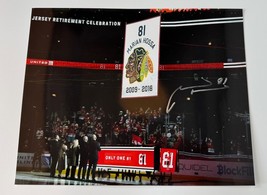 Marian Hossa Chicago Blackhawks AUTO 8x10 Jersey Retirement Photo - $74.24
