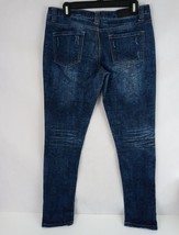 Twentyone Black Distressed Whiskered Skinny Jeans With Snakeskin Design 9/10R - £15.21 GBP