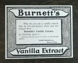 Vintage 1900 Buenett&#39;s Vanilla Extract Original Ad 1021 A2 - $6.64