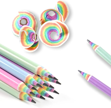 Pre-Sharpened Pencils #2 Eco Rainbow Paper Pencils for Kids Cute Number ... - $13.11