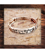 Metal Stretch Bracelet Psalm 23 The Lord is My Shepherd - $277.99 MXN