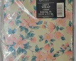 Vintage Carlton Cards Gift Wrap 1 Sheet 8.33 sq ft Pink Flowers - $9.89