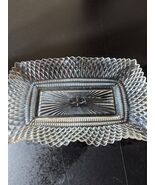 1950s Federal Glass Vintage Diamond Point Ruffled Wave Edge Serving Dish - $18.80