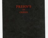 Prehn&#39;s on Green Menu Champagne Illinois 1930&#39;s  - $97.02