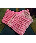 Hand Crocheted Waffle Stitch Cowl in pink (One Size Fits Most) - £10.66 GBP