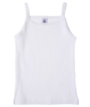PETIT BATEAU Girls Underwear-Undershirt 1 PK. Solid White Sizes 2-18 Sty... - $22.99