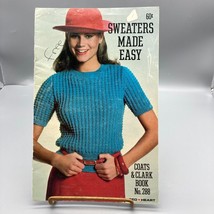 Vintage Coats and Clarks Book 288, Sweaters Made Easy Pattern Booklet for Knitte - £7.03 GBP
