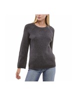 Fever Women&#39;s Size XL Gray Bell Sleeve Ribbed Sweater NWT - £14.85 GBP