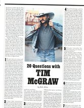 Tim McGraw original 2pg 8x10 clipping magazine photo #S0948 - £3.82 GBP