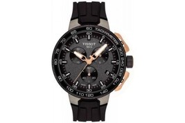 Tissot T-Race Cycling Black Strap Chrono Men&#39;s Watch T111.417.37.441.07 - £191.31 GBP