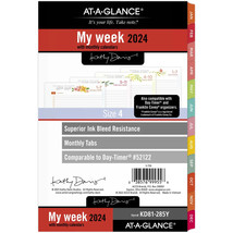 AT-A-GLANCE Kathy Davis 2024 (KD81-285Y)Weekly Monthly Loose-Leaf Planne... - $25.73