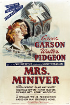 Mrs. Miniver Featuring Greer Garson, Walter Pidgeon 11x14 Promotional Art - £11.25 GBP