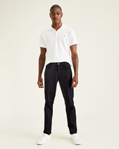 Dockers Men&#39;s Jean-Cut Supreme Flex Straight Fit Pants in Black-36x32 - $34.99