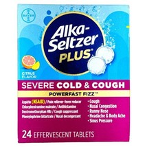 Alka-Seltzer Plus Severe Cold &amp; Cough PowerFast Fizz, 24 Tablets - £16.57 GBP