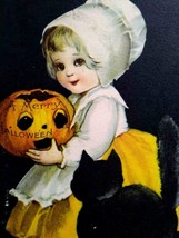 Halloween Postcard Ellen Clapsaddle Black Cat Child JOL Wolf 501 Portland Maine - £118.57 GBP