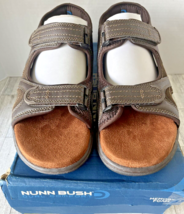 Nunn Bush - Men Size 13M Memory Foam Dual Comfort Brown 2 Strap Sandals NEW - £29.00 GBP