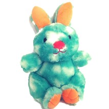Animal Adventure Easter Bunny Rabbit 13&quot; Stuffed Plush Blue White Tie-dye Spring - £11.10 GBP