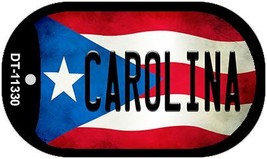 Carolina Puerto Rico State Flag Novelty Metal Dog Tag Necklace DT-11330 - $15.95