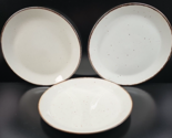 3) J &amp; G Meakin Lifestyle Dinner Plates Set Vintage Brown White Dish Eng... - $39.27