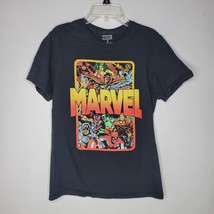 Marvel Mens Shirt Small Black Spiderman Hulk Wonder Woman Multiple Chara... - $13.96