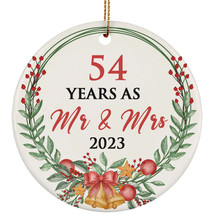 54 Years As Mr And Mrs 54th Weeding Anniversary Ornament Christmas Gifts Decor - £11.80 GBP