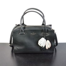 Kate Spade Palmer Drive Maryam Black Pebbled Leather Satchel Bag w/ Tassel - £84.44 GBP