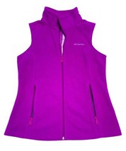 Columbia Women&#39;s S Fleece Vest Pink Fuchsia Omni-Heat Insulated Packable - £13.57 GBP