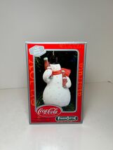 Coca Cola Snowman 2003 Multi Glo Illuminated Fiber Optic Christmas Ornam... - $12.66 CAD