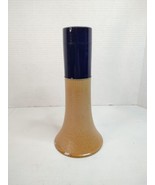 Vintage Royal Doulton Lambeth Textured Vase Blue Glaze Brown #7889 9.5&quot; ... - £25.72 GBP