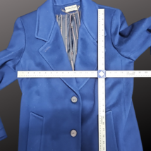 Ashley Scott Vintage Blue Wool Trench Coat image 6