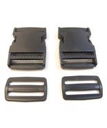 Quick Release Buckle, 2&quot; Inch, w/ Webbing Slide, Acetal Plastic 2 Pc. Set - $249.53 MXN