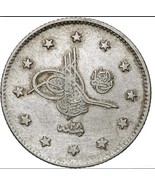 TURKEY 2 Kurush Abdul Hamid II year 28 AH 1293 (1903) Constantinople - $736.94 MXN