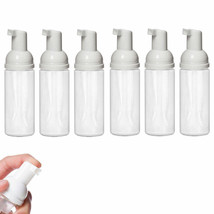 6 Pk Empty Foam Pump Bottles White Plastic Mini Hand Soap Dispenser 50ml... - £20.44 GBP