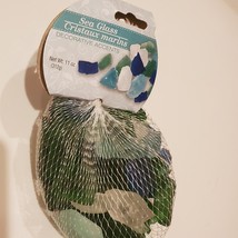 Sea Glass, Decorative Accent Gems, Green Blue White Stones, 11oz bag image 2