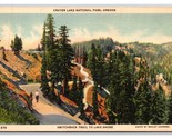 Switchback Trail Crater Lake National Park Oregon OR UNP LInen Postcard N24 - $2.92