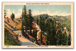 Switchback Trail Crater Lake National Park Oregon OR UNP LInen Postcard N24 - £2.65 GBP