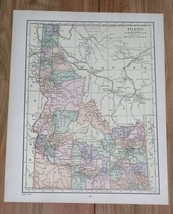 1928 Original Vintage Map Of Idaho / Verso Wyoming - £13.51 GBP