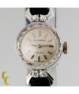 Women&#39;s Vintage 18k White Gold Movado Turler Watch W/Diamonds - $13,039.84 MXN