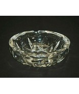 Old Vintage Heavy Clear Lead Crystal Cigarette Ashtray - £21.01 GBP
