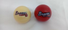 ATLANTA BRAVES RED + YELLOW MLB BILLIARD GAME POOL TABLE REPLACEMENT CUE 8 BALL