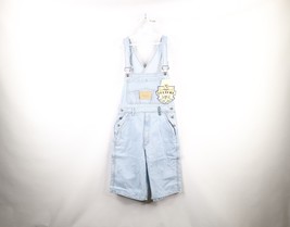 NOS Vintage 90s Streetwear Womens Size Medium Denim Jean Shortalls Overalls Blue - £93.41 GBP