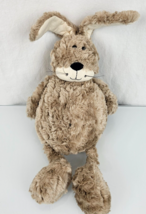 JELLYCAT Bouncer Bunny Rabbit Plush 14&quot; Stuffed Animal Suede Ears Potbelly Tan - £11.86 GBP