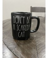 Rae Dunn &quot;DON&#39;T BE A SCAREDY CAT&quot; Coffee Mug Black Matte Halloween - $17.63 CAD