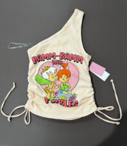 The Flintstones Juniors Tank Top Size XS Bamm Bamm &amp; Pebbles One Shoulder - $11.44