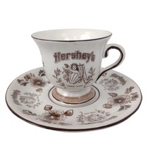 Vintage 1982 HERSHEY&#39;S Souvenir Porcelain Demitasse Tea Cup Saucer Choco... - £18.51 GBP