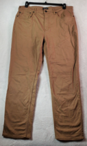 Banana Republic Pants Mens Size 36x30 Brown Pockets Flat Front Straight Leg Logo - £14.06 GBP