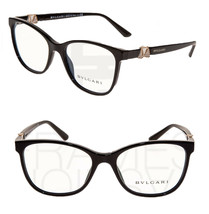 BVLGARI Diva 4118 Black Gold RX Luxury Eyeglasses BV4118B Rhinestone Authentic - £149.64 GBP