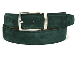 Paul Parkman Mens Belt Suede Green Hand-Painted Adjustable B06-GREEN - $148.99